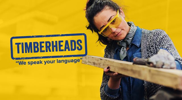 A promotional banner for the Timberheads campaign